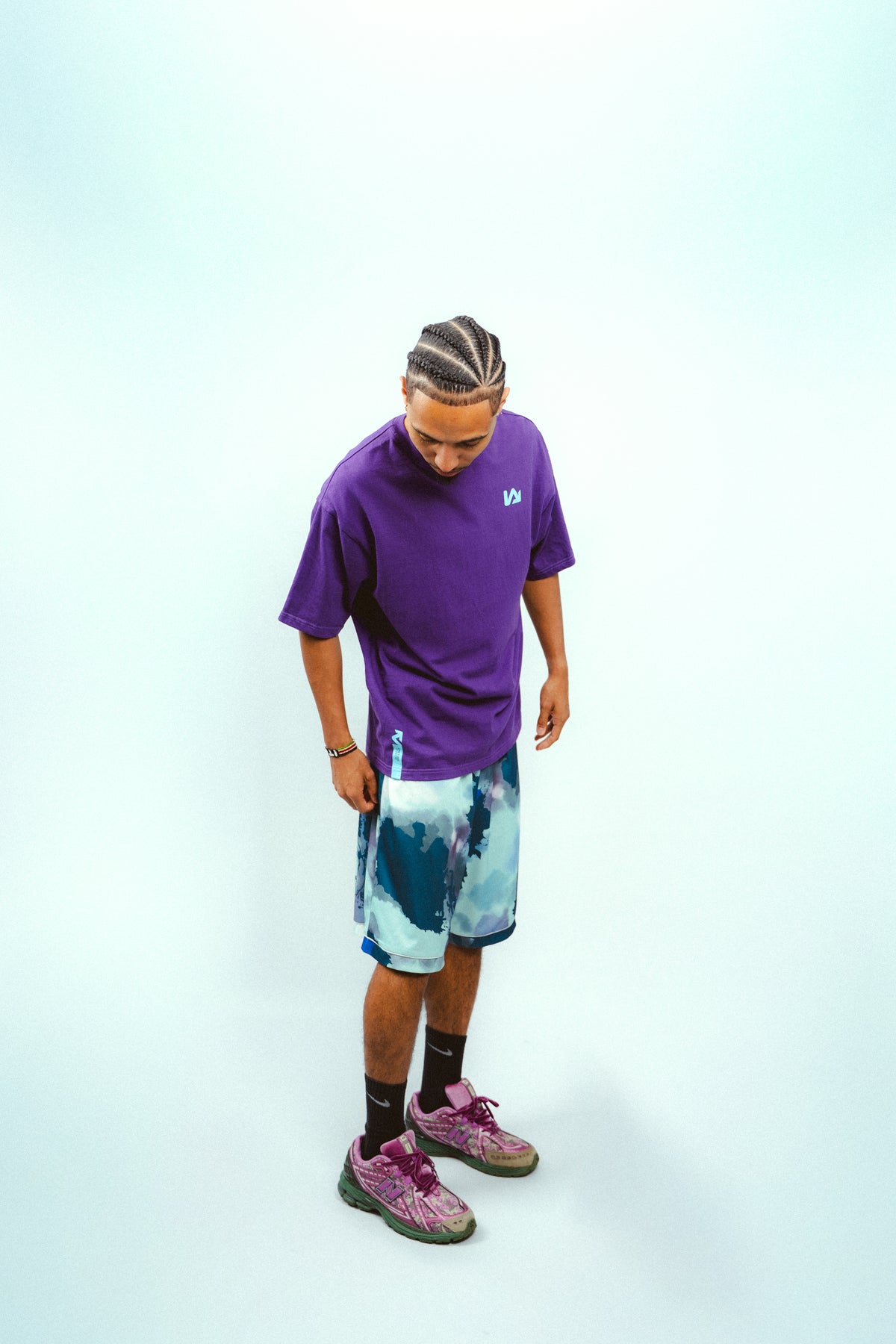 Tee-shirt Glitch Purple