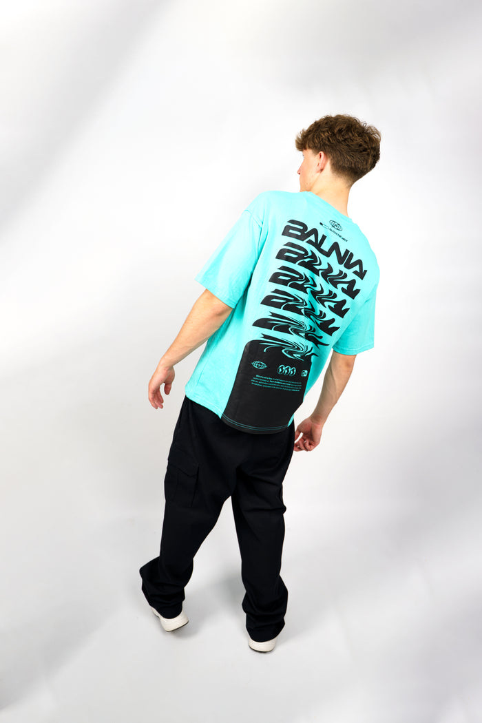 Tee-shirt Glitch Blue