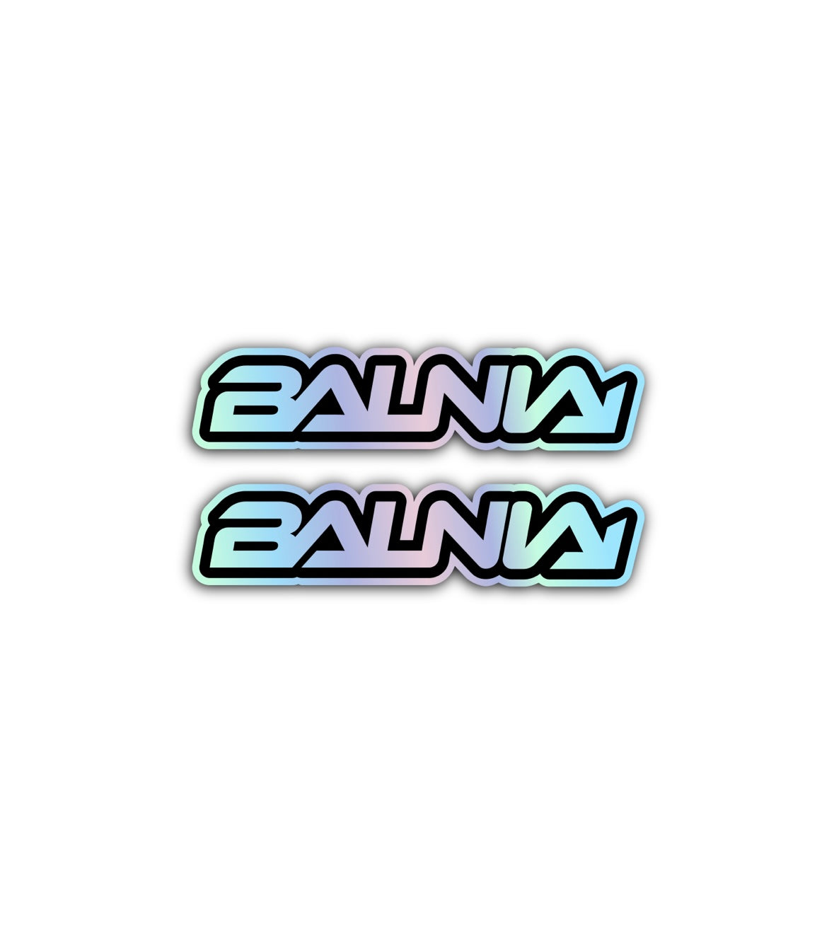 2x Stickers Balnia Holographique