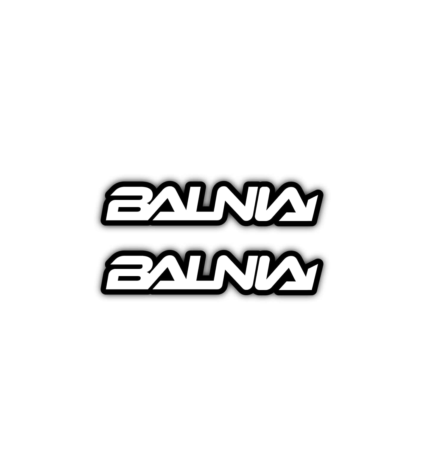 2x Stickers Balnia Blanc