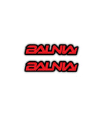 2x Balnia Red Stickers