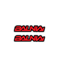 2x Balnia Red Stickers